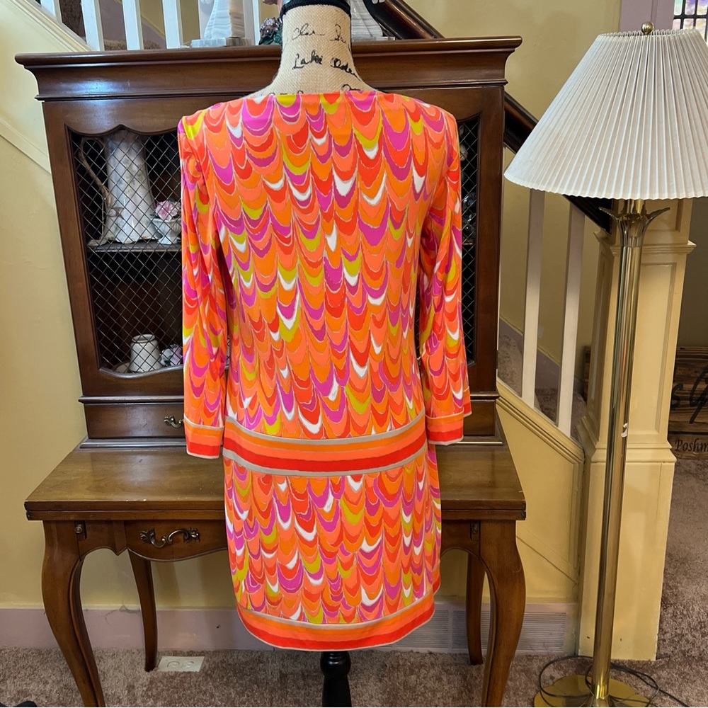 ❤️Trina Turk NWT Multi-Colored Boatneck Dress.  Size 8. - Picture 2 of 7